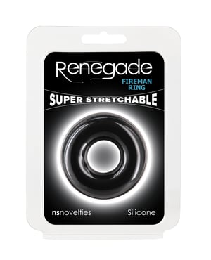 Renegade Fireman Cock Ring – Medium Black by Renegade product image
