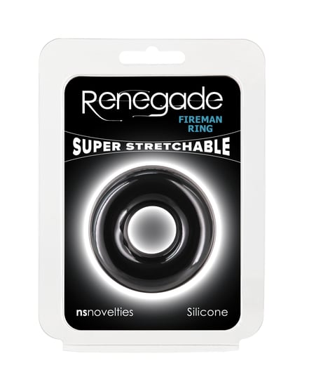Renegade Fireman Cock Ring – Medium Black by Renegade product image