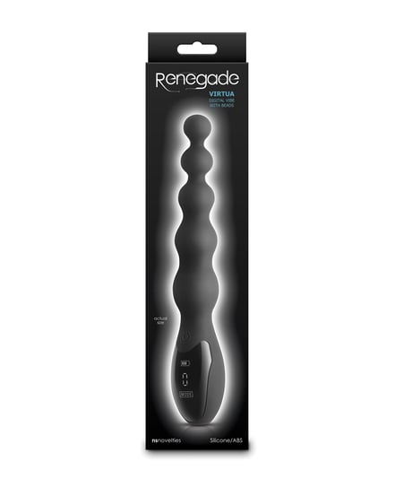 Renegade Virtua Digital Beaded Anal Vibrator – Black by Renegade product image