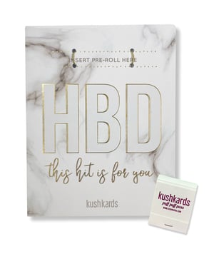 HBD Birthday Greeting Card w/Matchbook by Kush Kards product image