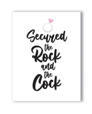 Rock Cock Bachelorette Greeting Card by Kush Kards product image
