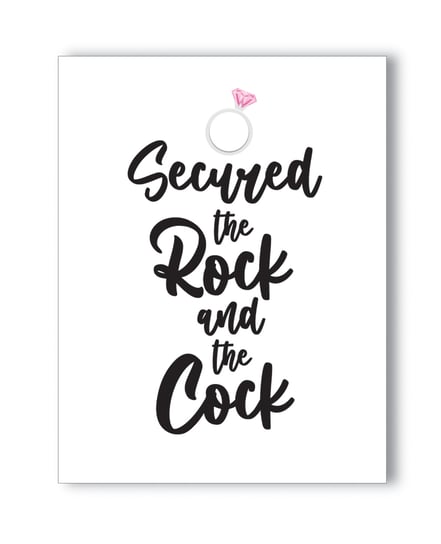 Rock Cock Bachelorette Greeting Card by Kush Kards product image