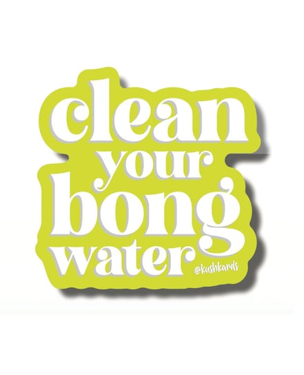 Bong Water Sticker – Pack of 3 by Kush Kards product image