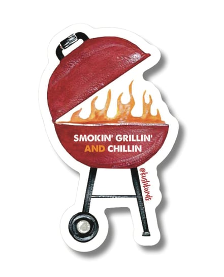 Grillin Chillin Sticker – Pack of 3 by Kush Kards product image