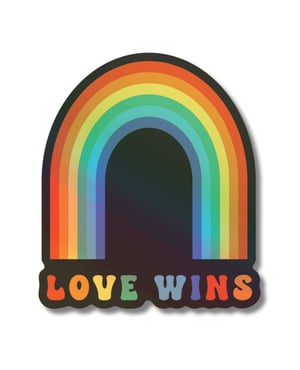 Love Wins Holographic Sticker – Pack of 3 by Kush Kards product image