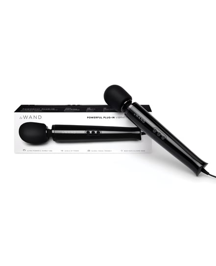 Le Wand Powerful Plug-In Vibrating Massager – Black by Le Wand product image