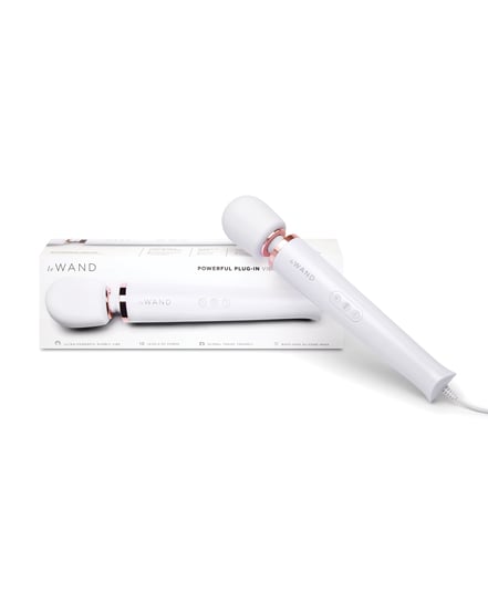 Le Wand Powerful Plug-In Vibrating Massager – White by Le Wand product image