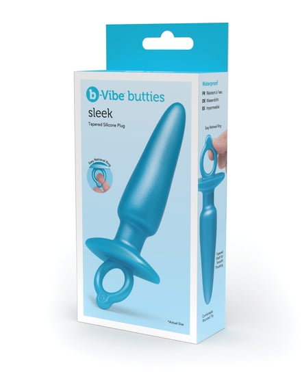 b-Vibe Butties Sleek Tapered Plug – Blue by b-vibe product image