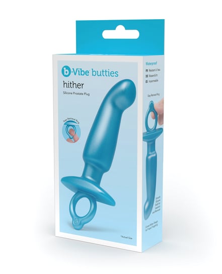 b-Vibe Butties Hither Tapered Prostate Plug – Blue by b-vibe product image