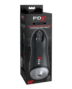 PDX Elite Suck-O-Matic Vibrating Stroker – Frosted/Black by PDX Elite product image