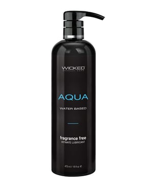 Wicked Sensual Care Aqua Waterbased Lubricant – 16 oz Fragrance Free by Wicked Sensual Care product image