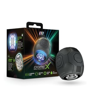 Blush M for Men Dome X Vibrating Masturbator – Black by M for Men product image