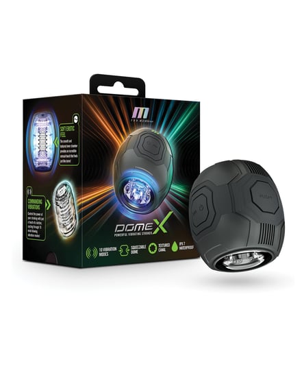 Blush M for Men Dome X Vibrating Masturbator – Black by M for Men product image