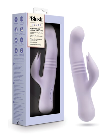 Blush Rylee Rabbit Vibrator – Lavender by Blush Novelties product image
