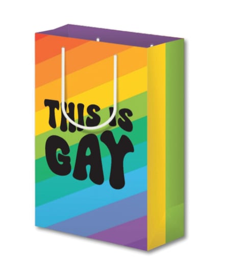 This Is Gay Stripe Gift Bag by Kush Kards product image