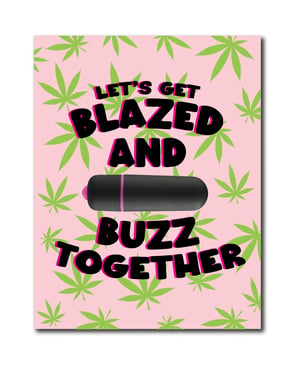 420 Foreplay Blazed Greeting Card w/Rock Candy Vibrator & Fresh Vibes Towelettes by Kush Kards product image