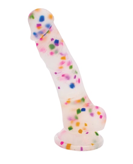 Natalie’s Toy Box Cock-A-Palooza Confetti Silicone Suction Dildo by Like A Kitten product image