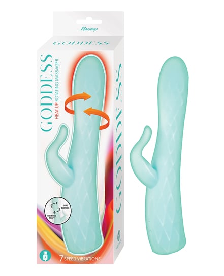 Goddess Heat-up & Rotating Vibrator – Aqua by Goddess product image