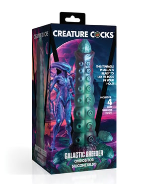 Creature Cocks Galactic Breeder Ovipositor Silicone Dildo w/Eggs – Multi Color by Creature Cocks product image