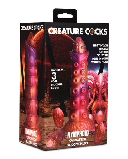 Creature Cocks Nymphoid Ovipositor Silicone Dildo w/Eggs – Multi Color by Creature Cocks product image
