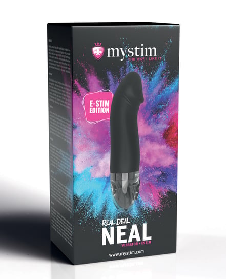 Mystim Real Deal Neal eStim Realistic Vibrator – Black by Mystim product image