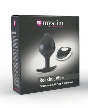 Mystim Rocking VIbe Silicone Buttplug Small – Black by Mystim product image