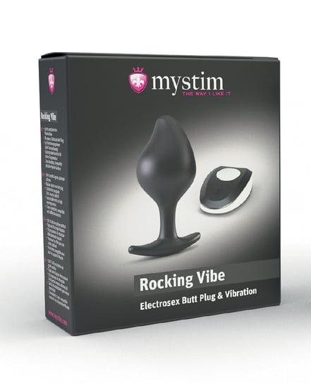 Mystim Rocking VIbe Silicone Buttplug Small – Black by Mystim product image