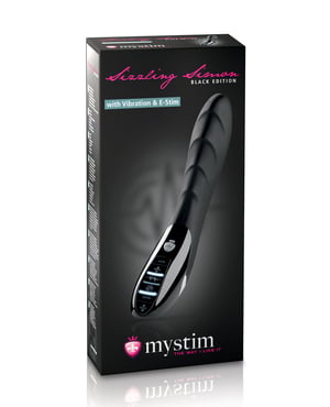 Mystim Sizzling Simon eStim Vibrator Black Edition – Black by Mystim product image