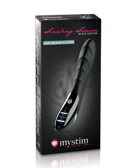 Mystim Sizzling Simon eStim Vibrator Black Edition – Black by Mystim product image