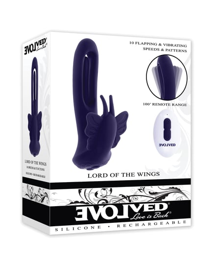 Evolved Lord of the Wings Flapping & Vibrating Stimulator – Purple by Evolved product image