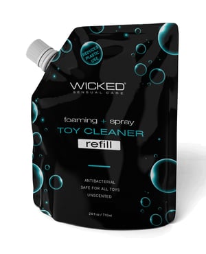 Wicked Sensual Care Foaming + Spray Toy Cleaner Refill Pouch – 24 oz by Wicked Sensual Care product image