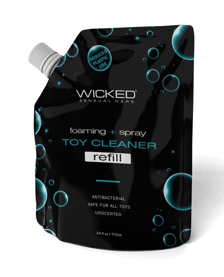 Wicked Sensual Care Foaming + Spray Toy Cleaner Refill Pouch – 24 oz by Wicked Sensual Care product image