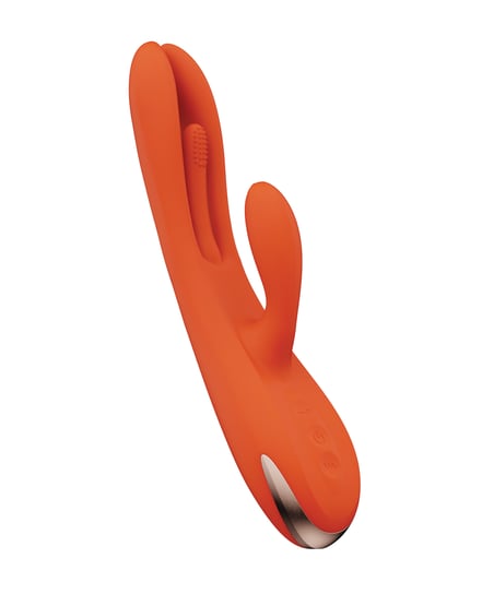 Terri App Controlled Kinky Finger Tapping Rabbit Vibrator – Orange by Honey Play Box product image