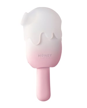 Bite Me Sucking, Tapping & Vibrating Cream Pop Stimulator – Pink/White by Honey Play Box product image