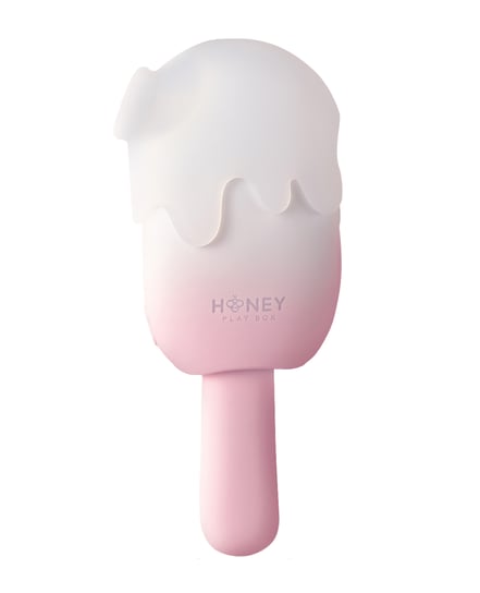 Bite Me Sucking, Tapping & Vibrating Cream Pop Stimulator – Pink/White by Honey Play Box product image