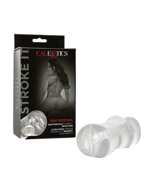 Stroke It Tight Pussy & Ass Masturbator – Clear by California Exotic Novelties product image