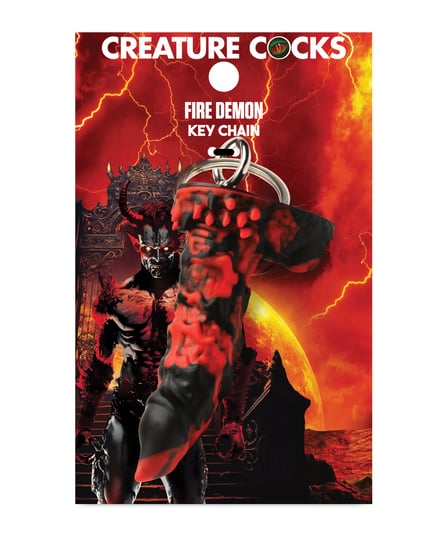 Creature Cocks Fire Demon Keychain – Red/Black by Creature Cocks product image