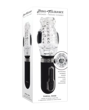 Zero Tolerance Thrill Ride Rechargeable Stroker – Black/Clear by Zero Tolerance product image