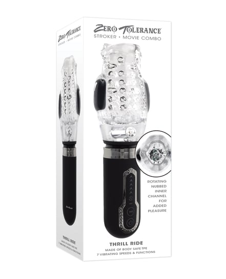 Zero Tolerance Thrill Ride Rechargeable Stroker – Black/Clear by Zero Tolerance product image