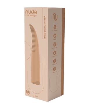 NUDE Laurel Rechargeable Travel Massager – Tan by Nude product image