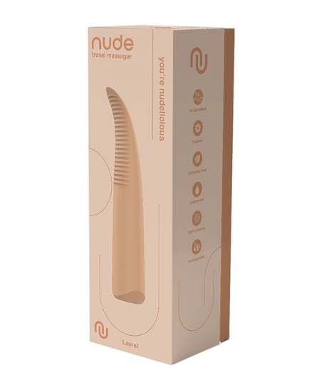 NUDE Laurel Rechargeable Travel Massager – Tan by Nude product image