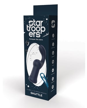 Star Troopers Shuttle Flexible Ultra Strong Vibrator – Black by Star Troopers product image