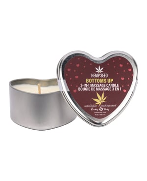 Earthly Body 2025 Valentines 3 in 1 Massage Heart Candle – 4.7 oz Bottom’s Up by Earthly Body product image