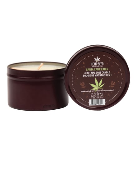 Earthly Body 2024 Holiday 3 in 1 Massage Candle – 6 oz Santa Came Early by Earthly Body product image