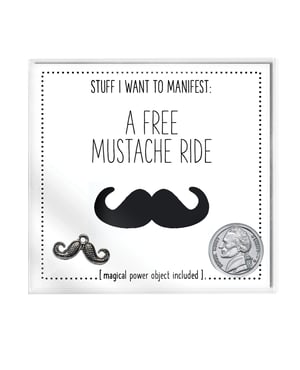 Warm Human A Free Mustache Ride Mini Card & Charm by Warm Human product image
