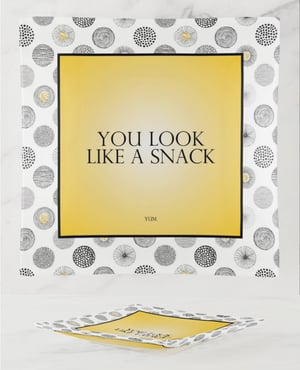Warm Human You Look Like a Snack Glass Trinket Tray by Warm Human product image
