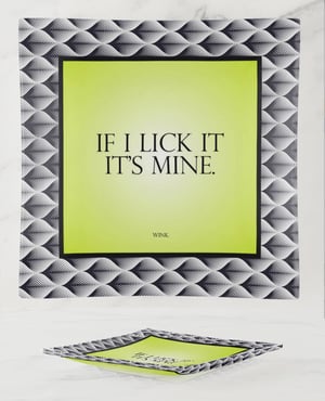 Warm Human If I Lick It It’s Mine Glass Trinket Tray by Warm Human product image