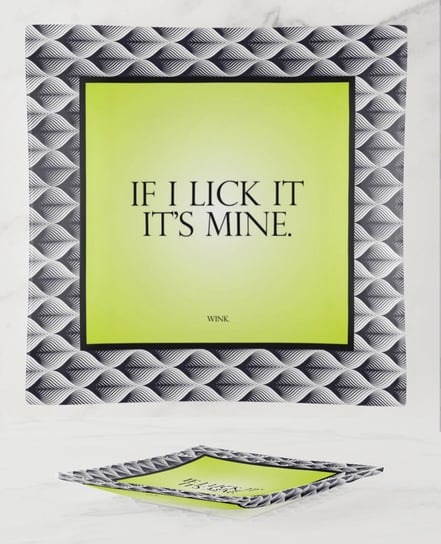 Warm Human If I Lick It It’s Mine Glass Trinket Tray by Warm Human product image