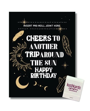 Cheers to Another Trip Around the World Greeting Card w/Matchbook by Kush Kards product image