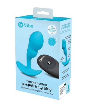 b-Vibe Remote Control P-Spot Snug Plug – Blue by b-vibe product image